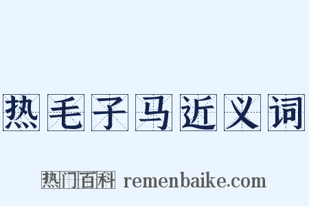 热毛子马近义词是什么意思的图片